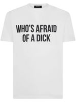 DSQUARED2 t-shirt en coton à slogan imprimé - Blanc