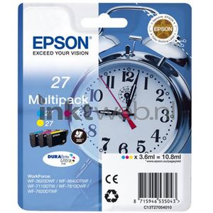 Epson Alarm clock Multipack 3-colour 27 DURABrite Ultra Ink