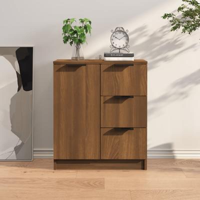 Dressoir 60x30x70 cm bewerkt hout bruin eikenkleur
