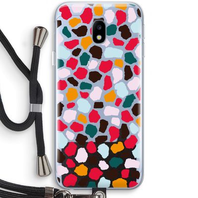 Colored Giraffe: Samsung Galaxy J3 (2017) Transparant Hoesje met koord