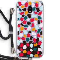 Colored Giraffe: Samsung Galaxy J3 (2017) Transparant Hoesje met koord