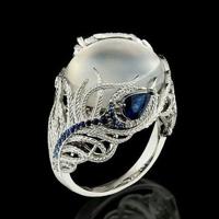 Vintage zilveren holle natuurlijke opaal ringen veren patroon ringen voor vrouwen sieraden ring maat: 9