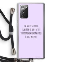 Tequila: Samsung Galaxy Note 20 / Note 20 5G Transparant Hoesje met koord