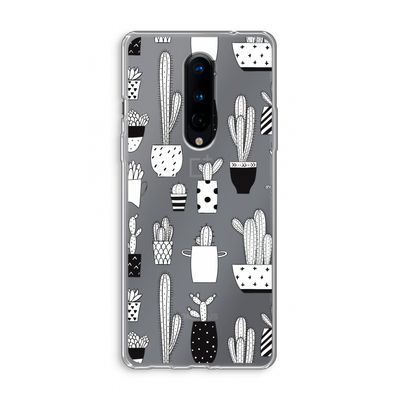 Cactusmotief: OnePlus 8 Transparant Hoesje