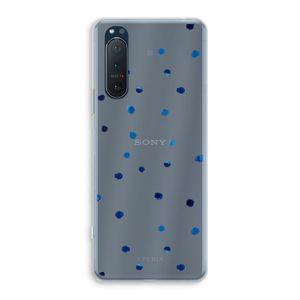 Blauwe stippen: Sony Xperia 5 II Transparant Hoesje