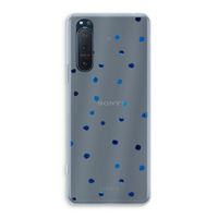 Blauwe stippen: Sony Xperia 5 II Transparant Hoesje