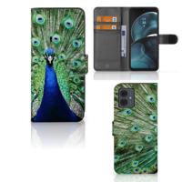 Motorola Moto G14 | Telefoonhoesje | Met pasjeshouder | Pauw