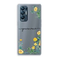 Gele bloemen: Oppo Find X3 Neo Transparant Hoesje