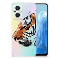 Smartphone hoesje OPPO Reno8 Lite Watercolor Tiger