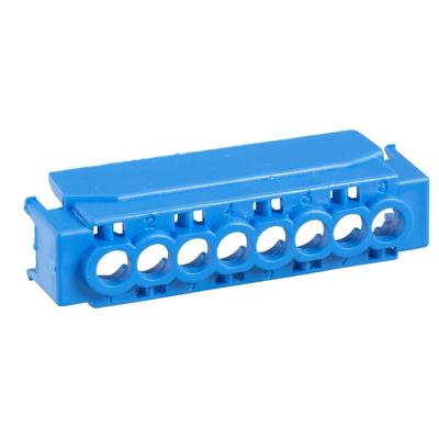 Schneider Electric 13586 Isolerende afdekking voor klemblokken, 8-holes, blauw Verdeelkastaccessoire 5 stuk(s)