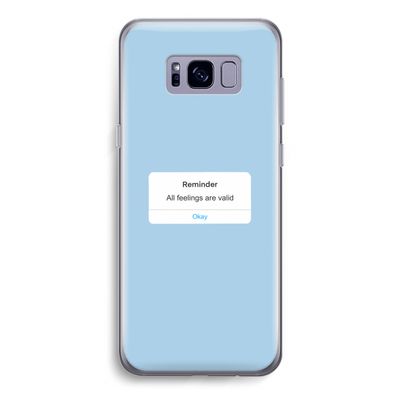 Reminder: Samsung Galaxy S8 Transparant Hoesje