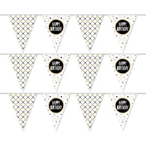 3x Verjaardagsfeest slingers Happy Birthday 10 meter