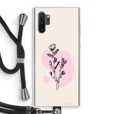 Roses are red: Samsung Galaxy Note 10 Plus Transparant Hoesje met koord