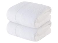 LIVARNO home 2 handdoeken 50 x 100 cm (Wit)