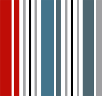 Blauw en rood verticale strepen behang