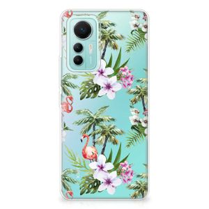 Xiaomi 12 Lite TPU Hoesje Flamingo Palms