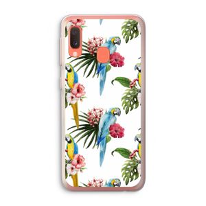 Kleurrijke papegaaien: Samsung Galaxy A20e Transparant Hoesje