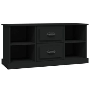 The Living Store TV-Meubel - Zwart - 99.5 x 35.5 x 48 cm - Duurzaam hout - Trendy design