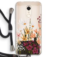 Painted wildflowers: Xiaomi Redmi 5 Transparant Hoesje met koord