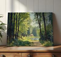 Groen bos Canvas landschap Groen bos Canvas landschap