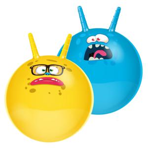 Skippyballen Funny Faces - set van 2 - 45 cm - buitenspeelgoed voor kleine kinderen