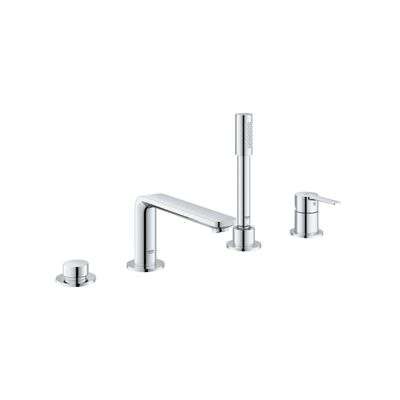 Grohe Badrandcombinatie Met Baduitloop Lineare New 4-gats Afbouwdeel Chroom