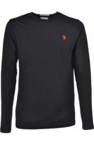 U.S. Polo Assn. Classic Fit T-Shirt ronde hals zwart, Effen - thumbnail