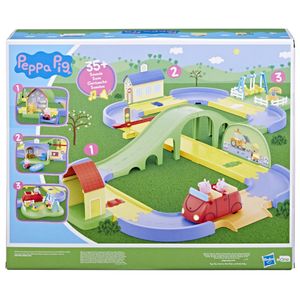 Hasbro Peppa Pig: All around Peppa's town - Peppa's Stad speelstad met geluid en speelfiguren