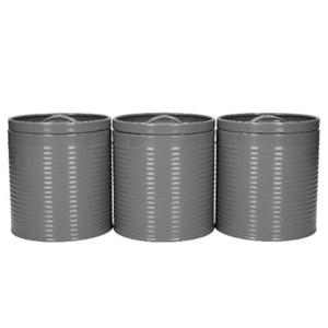 KitchenCraft - Voorraadbussen, Set van 3 Stuks, 1 L, Grijs - KitchenCr