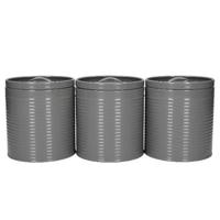 KitchenCraft - Voorraadbussen, Set van 3 Stuks, 1 L, Grijs - KitchenCr