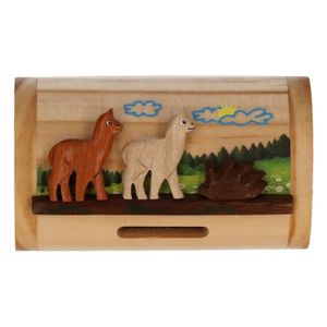 Alpaca/lama spullen verzamelaar houten box