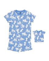 HEMA Kindershortama honden met poppenpyjama blauw (blauw)