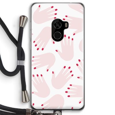 Hands pink: Xiaomi Mi Mix 2 Transparant Hoesje met koord