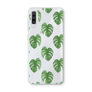 Monstera leaves: Samsung Galaxy A70 Transparant Hoesje