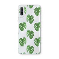 Monstera leaves: Samsung Galaxy A70 Transparant Hoesje - thumbnail