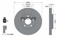 Remschijf TEXTAR, Remschijftype: Buiten geventileerd, u.a. für Renault, Vauxhall, Opel, Fiat, Nissan