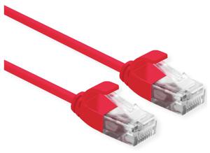 ROLINE UTP Data Center Patchkabel Cat.6A (Class EA), LSOH, extra dun, rood, 0,15 m