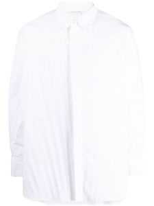 Valentino Garavani chemise plissée à manches longues - Blanc