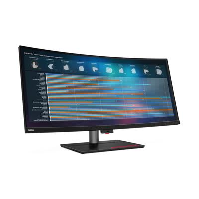 LenovoThinkVision P40w-20 Curved Monitor Zwart