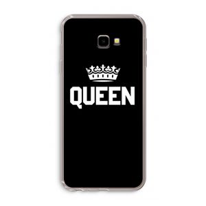 Queen zwart: Samsung Galaxy J4 Plus Transparant Hoesje