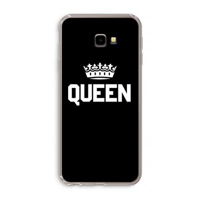 Queen zwart: Samsung Galaxy J4 Plus Transparant Hoesje