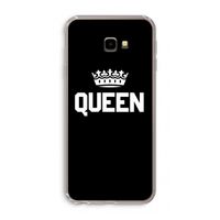 Queen zwart: Samsung Galaxy J4 Plus Transparant Hoesje