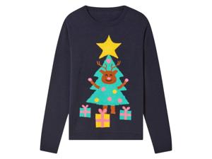 pepperts! Kinder kersttrui met LED-effect (134/140, Marineblauw)
