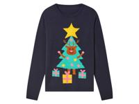 pepperts! Kinder kersttrui met LED-effect (134/140, Marineblauw)