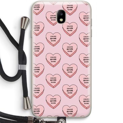 Chicks before dicks: Samsung Galaxy J7 (2017) Transparant Hoesje met koord