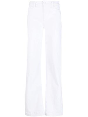 PAIGE jean droit à taille mi-haute - Blanc
