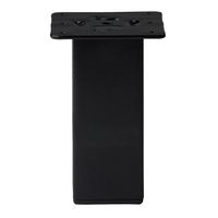 Zwarte vierkanten meubelpoot 15 cm - thumbnail