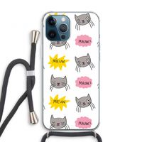Meow: iPhone 12 Pro Transparant Hoesje met koord