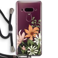 Floral bouquet: HTC U12+ Transparant Hoesje met koord