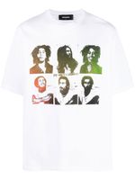 DSQUARED2 t-shirt à imprimé Bob Marley - Blanc